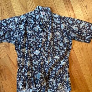 Vintage Younkers Paisley Short Sleeve Button Down